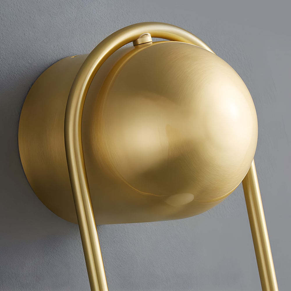 Mila Wall Sconce 1-light Glass Globe Wall Light - Gold/Black-Lighom
