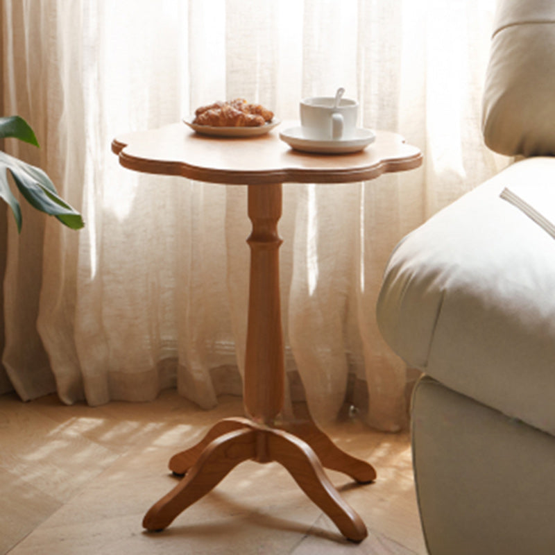 Vintage Flower Cherry Wood Coffee Table