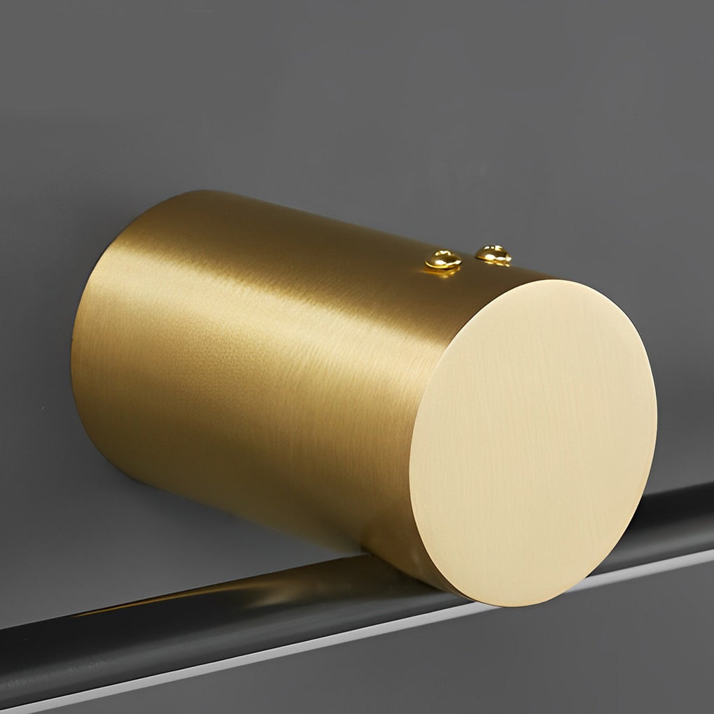 Modern Two-Tone Bathroom Vanity Light with Cylinder Fixture and Linear Bar-Lighom
