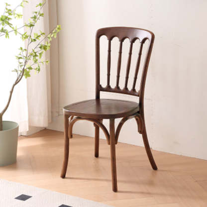 Vintage Rattan Solid Wood Dining Chair