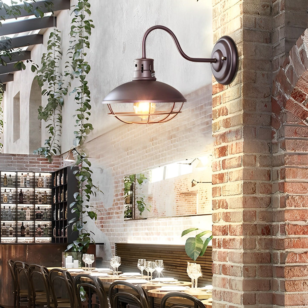 Retro Iron LED Waterproof Industrial Style Outdoor Wall Lights Wall Lamp-Lighom
