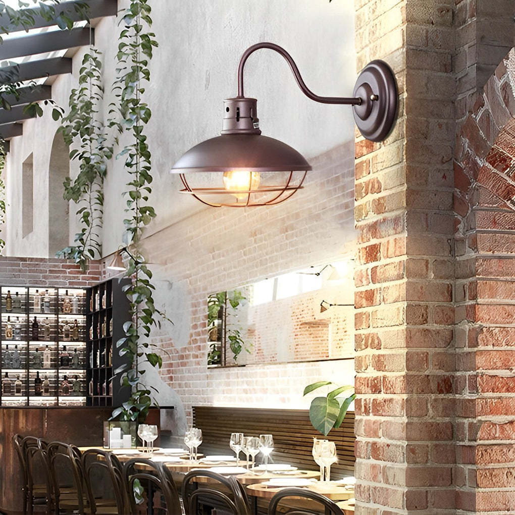 Retro Iron LED Waterproof Industrial Style Outdoor Wall Lights Wall Lamp-Lighom