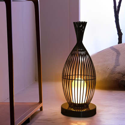 Industrial Courtyard Waterproof Caged LED Floor Lamp-Lighom