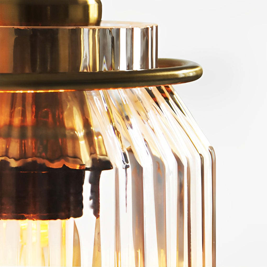 Round Funnel Wavy Glass LED Modern Wall Sconce