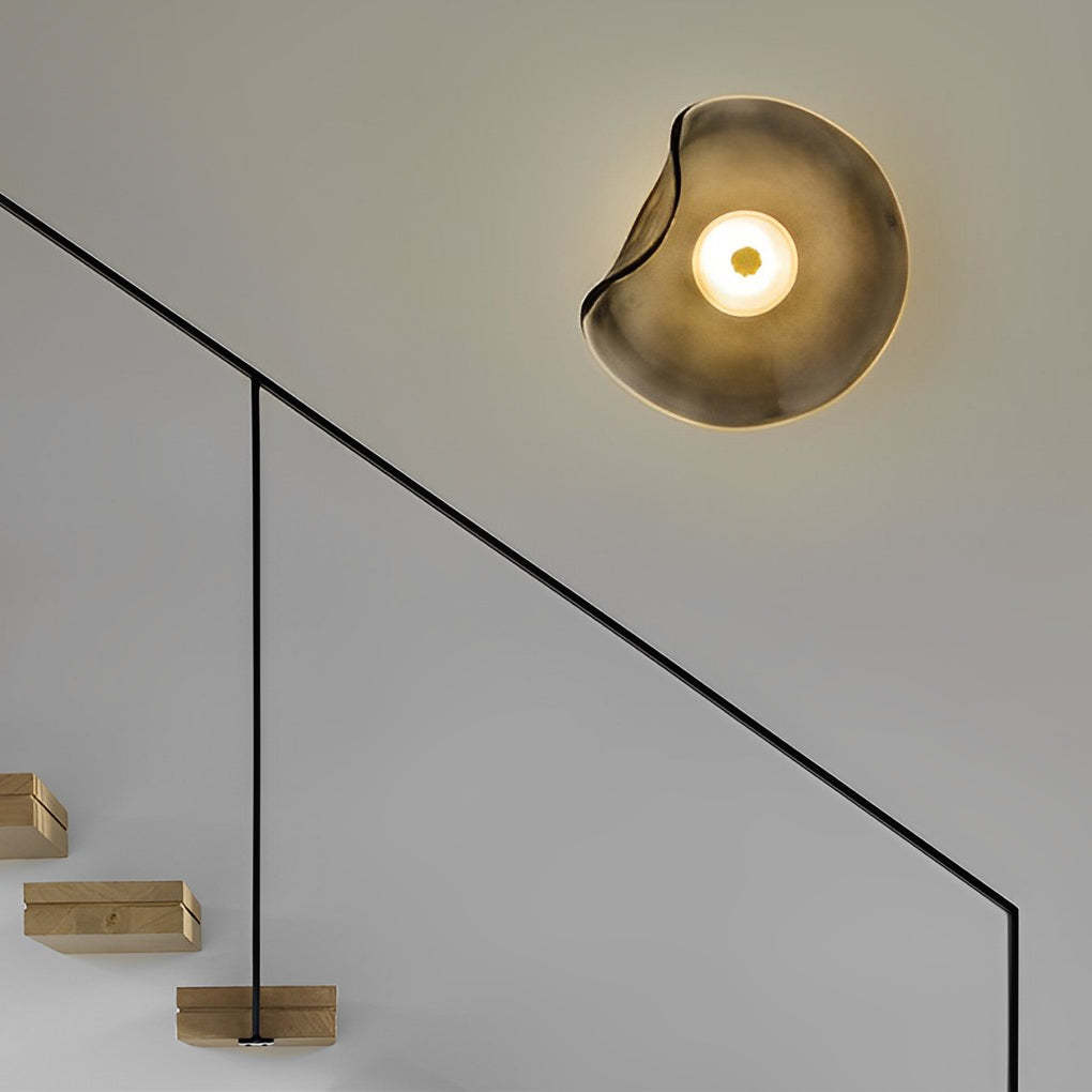Irregular Round Glass Postmodern Wall Sconce