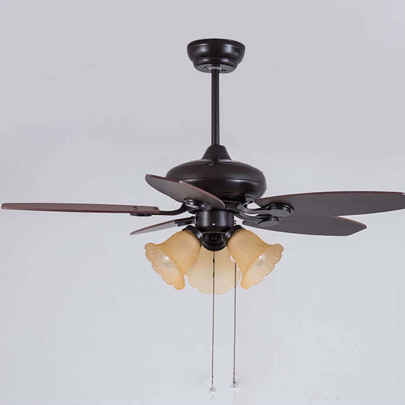 European Vintage Bell Ceiling Fan Light