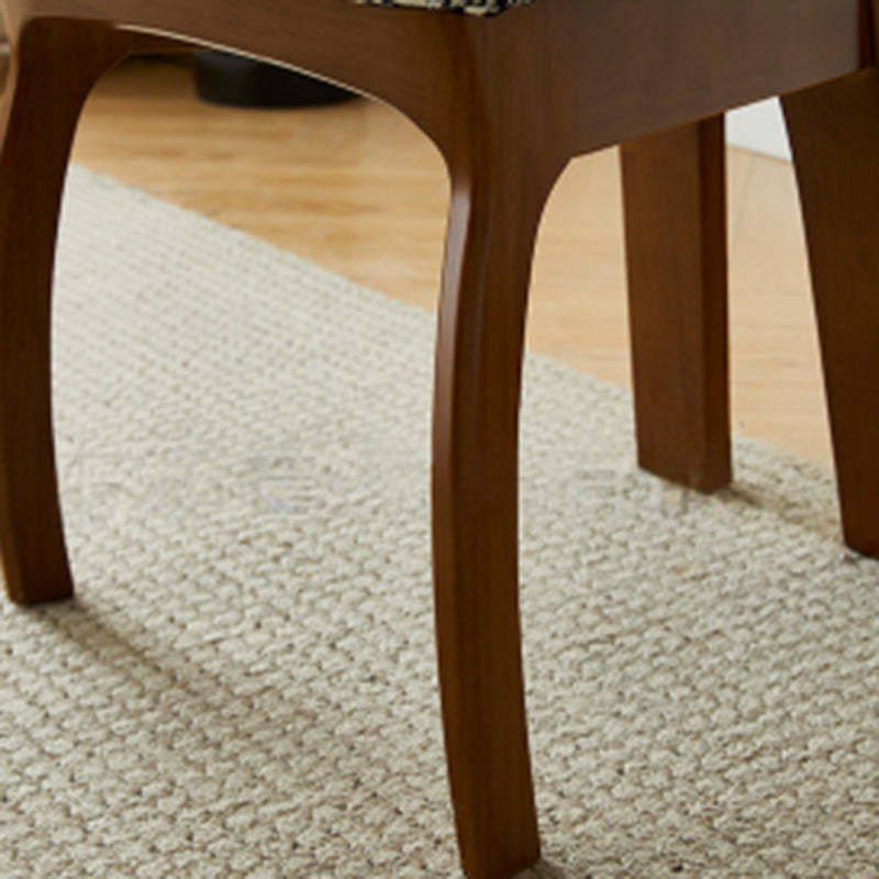 Vintage Cat Scratch Leather Wood Dining Chair