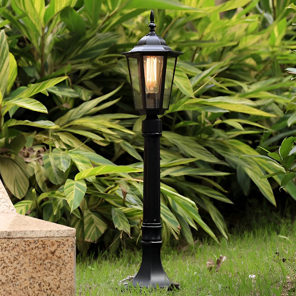Traditional Black E27 LED Path Post Light