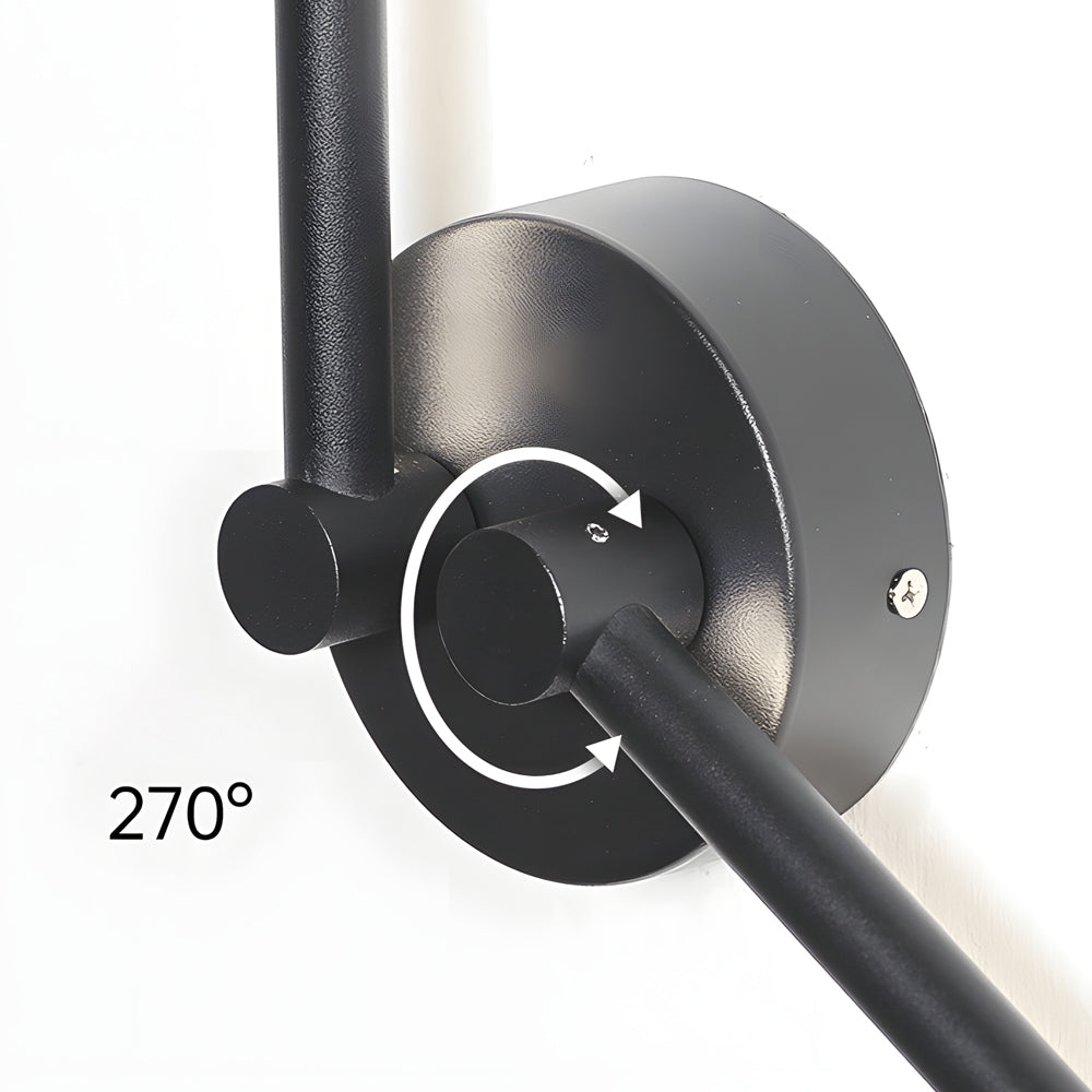 1 PC Black Modern Rotatable Linear LED Wall Light Sconces-Lighom