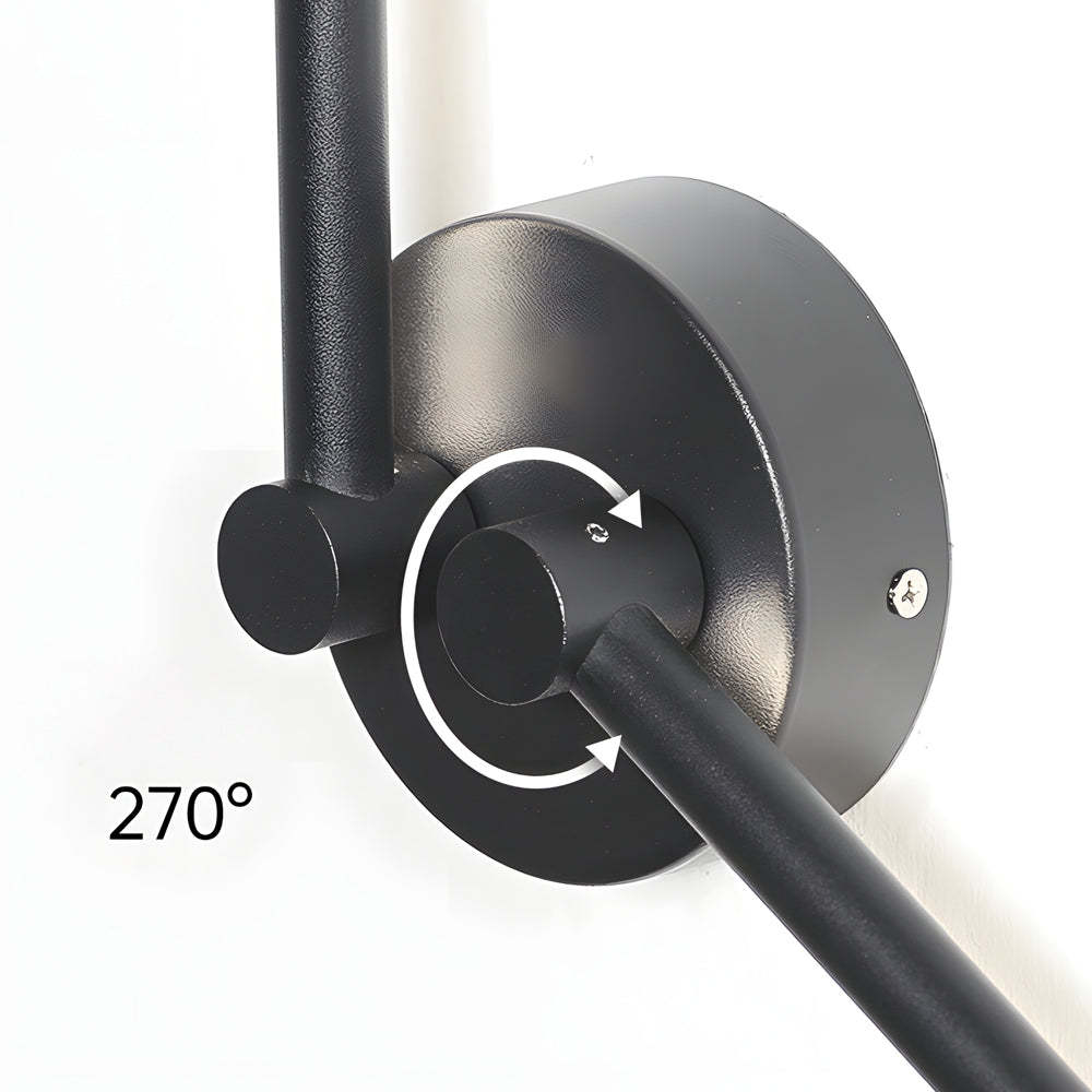 1 PC Black Modern Rotatable Linear LED Wall Light Sconces-Lighom