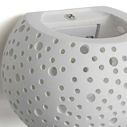 Round Creative Hollow LED up and down Lighting White Nordic Wall Lamp-Lighom