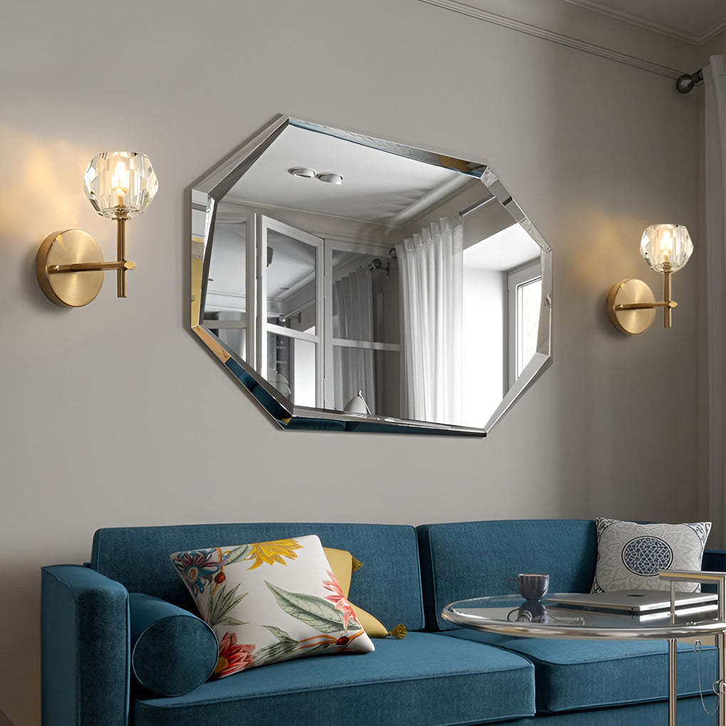 Ball-shaped LED Crystal Gold Postmodern Plug in Sconce Lighting Wall Lamp-Lighom
