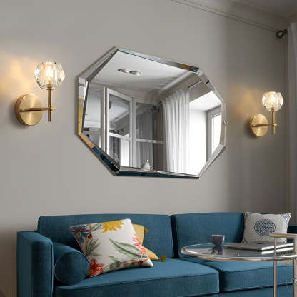 Ball-shaped LED Crystal Gold Postmodern Plug in Sconce Lighting Wall Lamp-Lighom