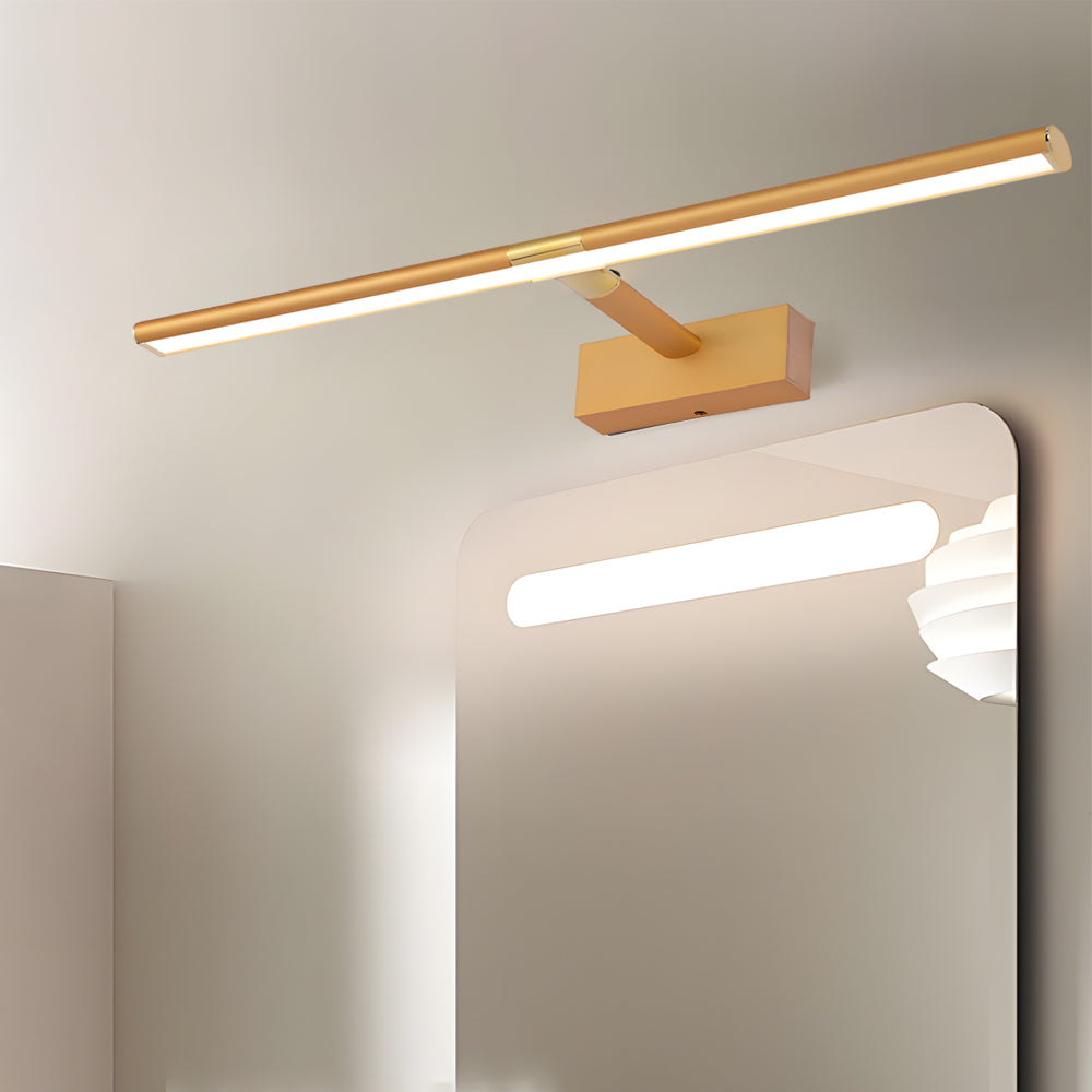 Retractable LED Bathroom Vanity Light with Adjustable Rod and Matte Finish-Lighom