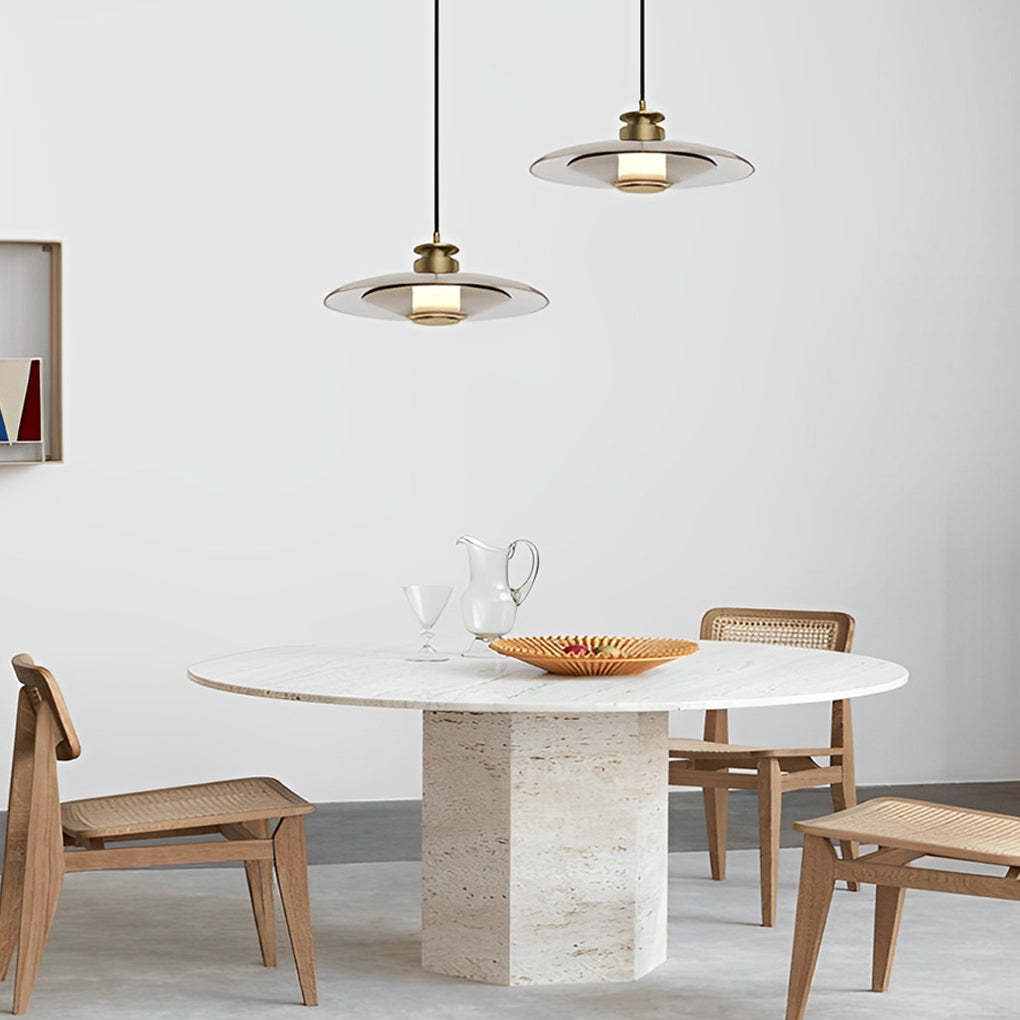 Minimalist Round Glass LED Modern Pendant