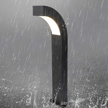 Minimalist Curved 24 inch Bollard Light Waterproof LED Landscape Lighting for Pathway-Lighom