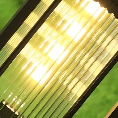 Square Waterproof Intelligent Light Control Black Solar Lawn Lights-Lighom