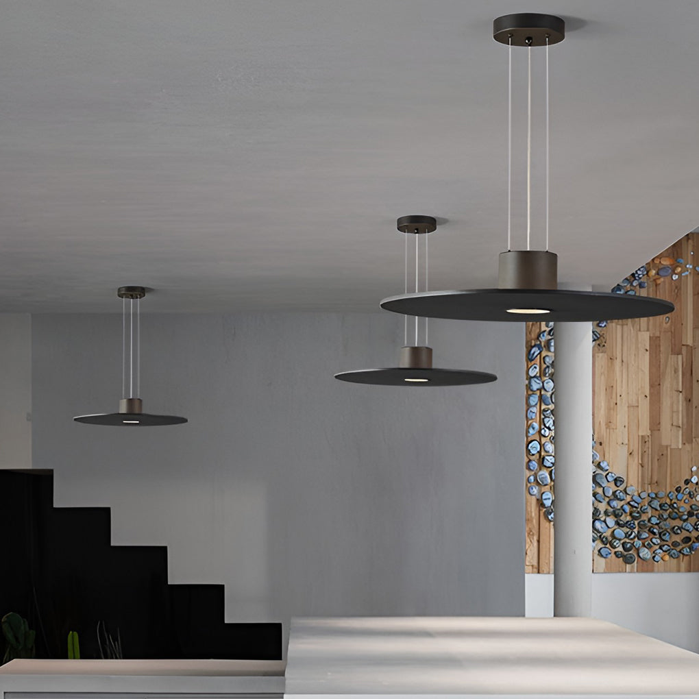 Round Plate LED Modern Island Pendant