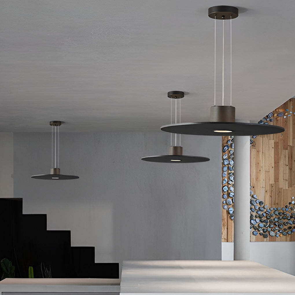 Round Plate LED Modern Island Pendant