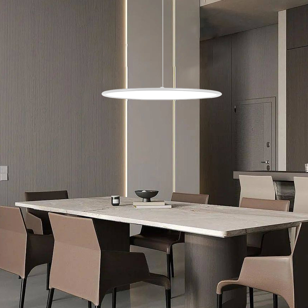 Minimalist Modern Circle Linear Industrial Pendant Lighting-Lighom