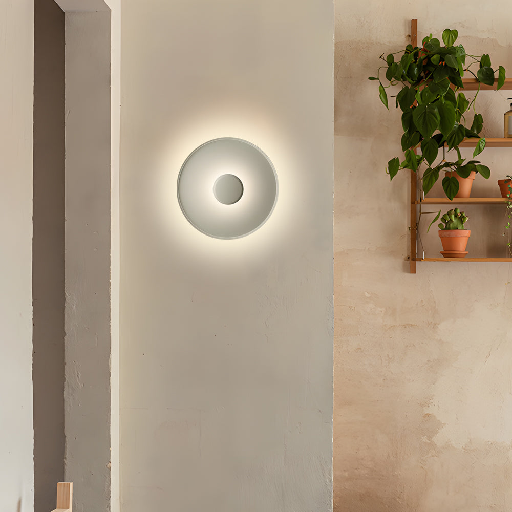 Green aluminum round flush mount lighting - modern — 9.8" / Red
