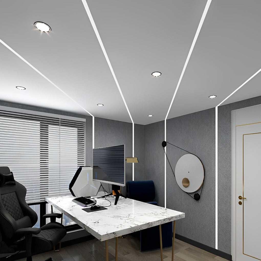 Mini Recessed Invisible LED Strip Lights Under Cabinet Lighting Linear Lights-Lighom