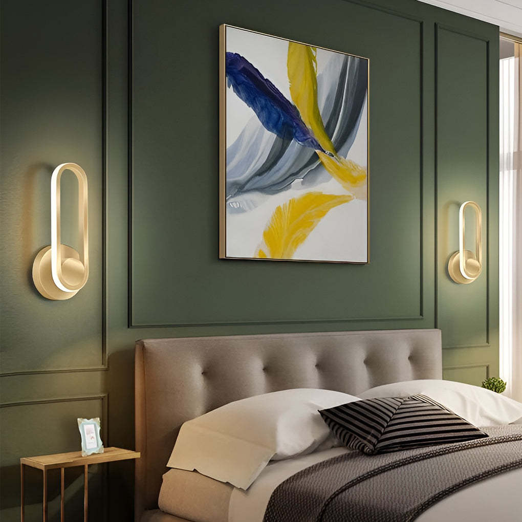 330° Rotatable Rounded Rectangular LED Nordic Wall Lamp Wall Sconce Lighting-Lighom