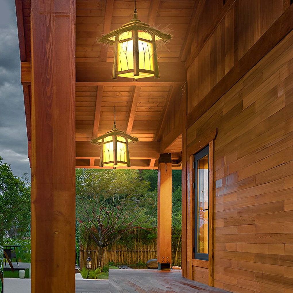 Rustic Bamboo E27 Landscape Warm Lights For Pergola Hanging Lighting Or Path Lighting-Lighom