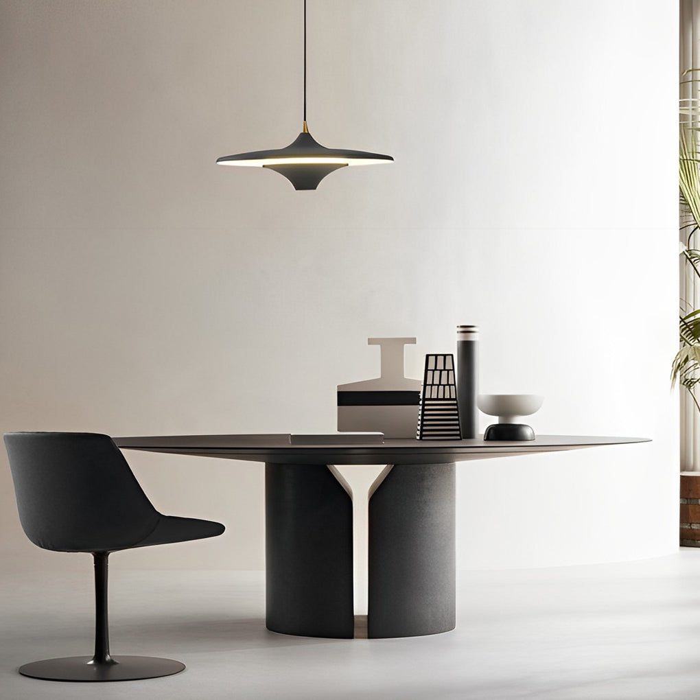 White modern cob round pendant lighting