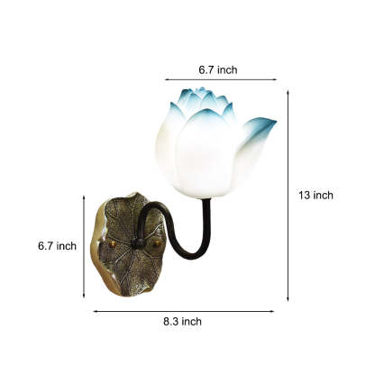Lotus Flowers Resin Three Step Dimming Creative Modern Wall Lights Fixture-Lighom
