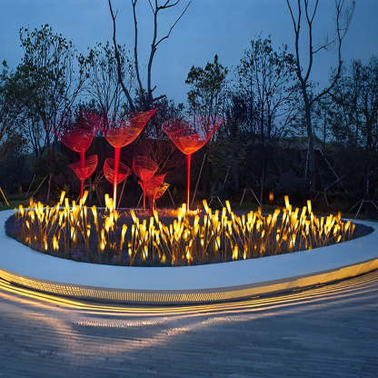 10pcs Reeds Acrylic Frosted Stick Waterproof Outdoor Lights Lawn Lamp-Lighom
