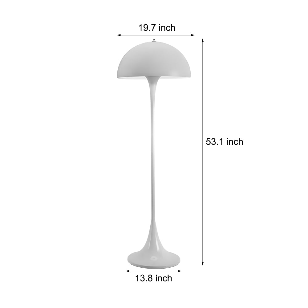 Downlight White Dimmable Mushroom Dome Floor Lamp