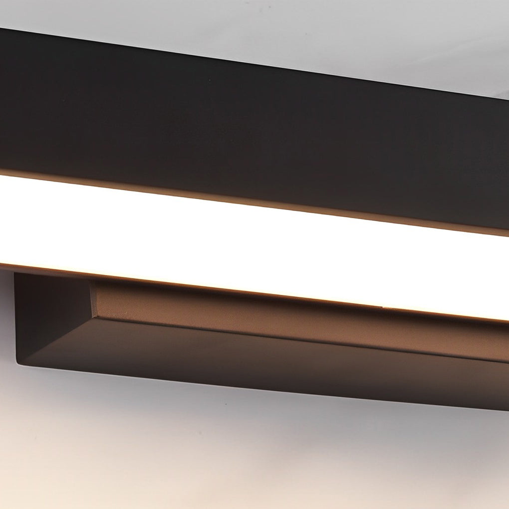 Outdoor Motion Sensor Black Rectangle Wall Light-Lighom