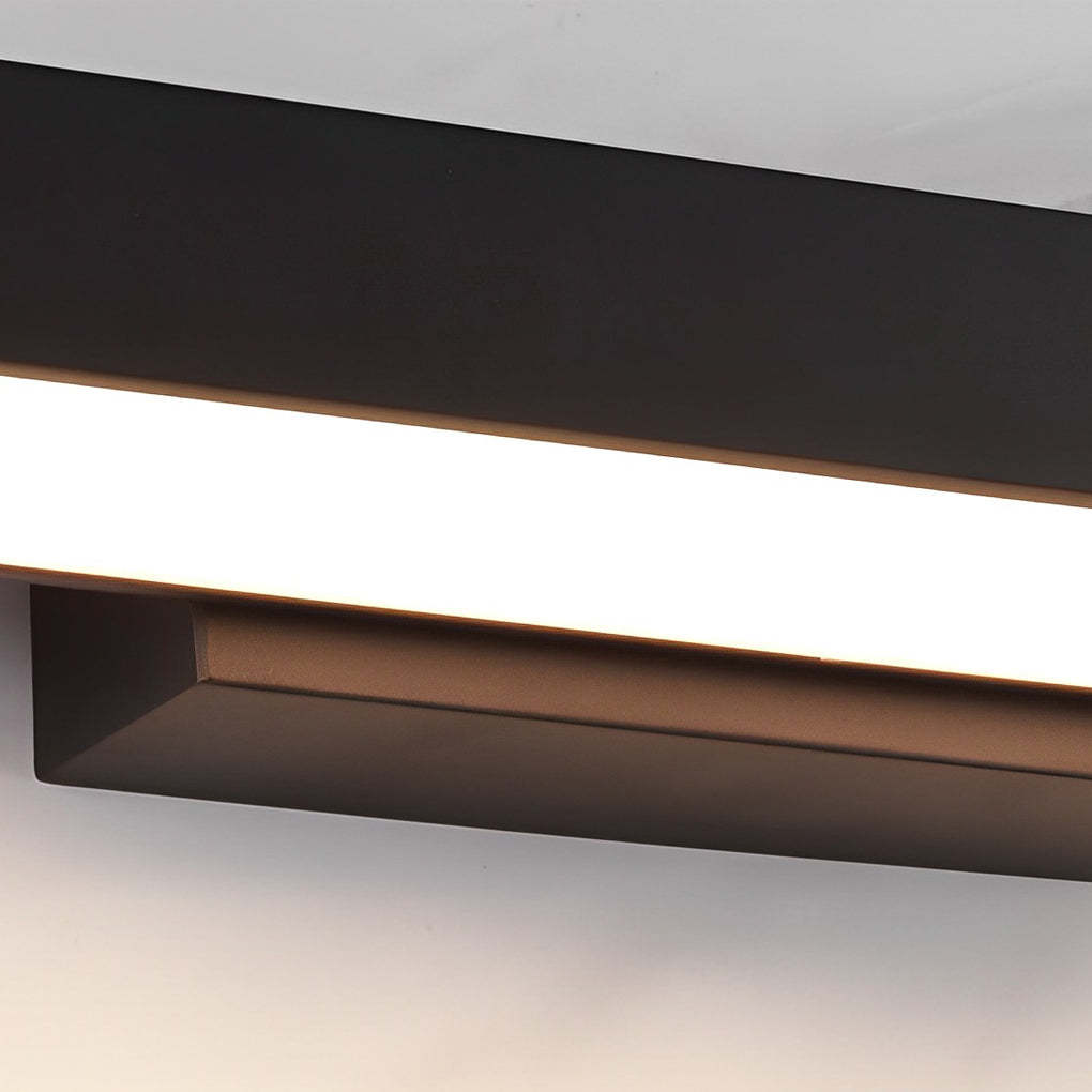 Outdoor Motion Sensor Black Rectangle Wall Light-Lighom