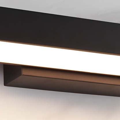 Outdoor Motion Sensor Black Rectangle Wall Light-Lighom