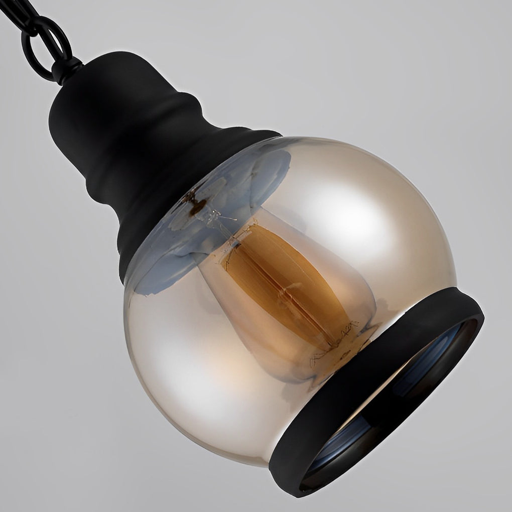 Industrial american lantern transparent pendant lighting