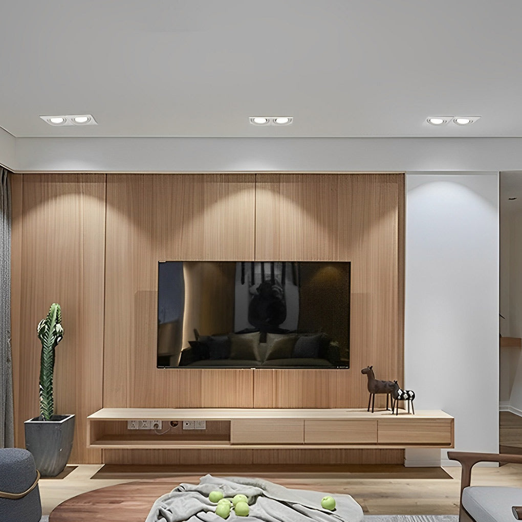 Rectangular Adjustable Dimmable Recessed Spotlight