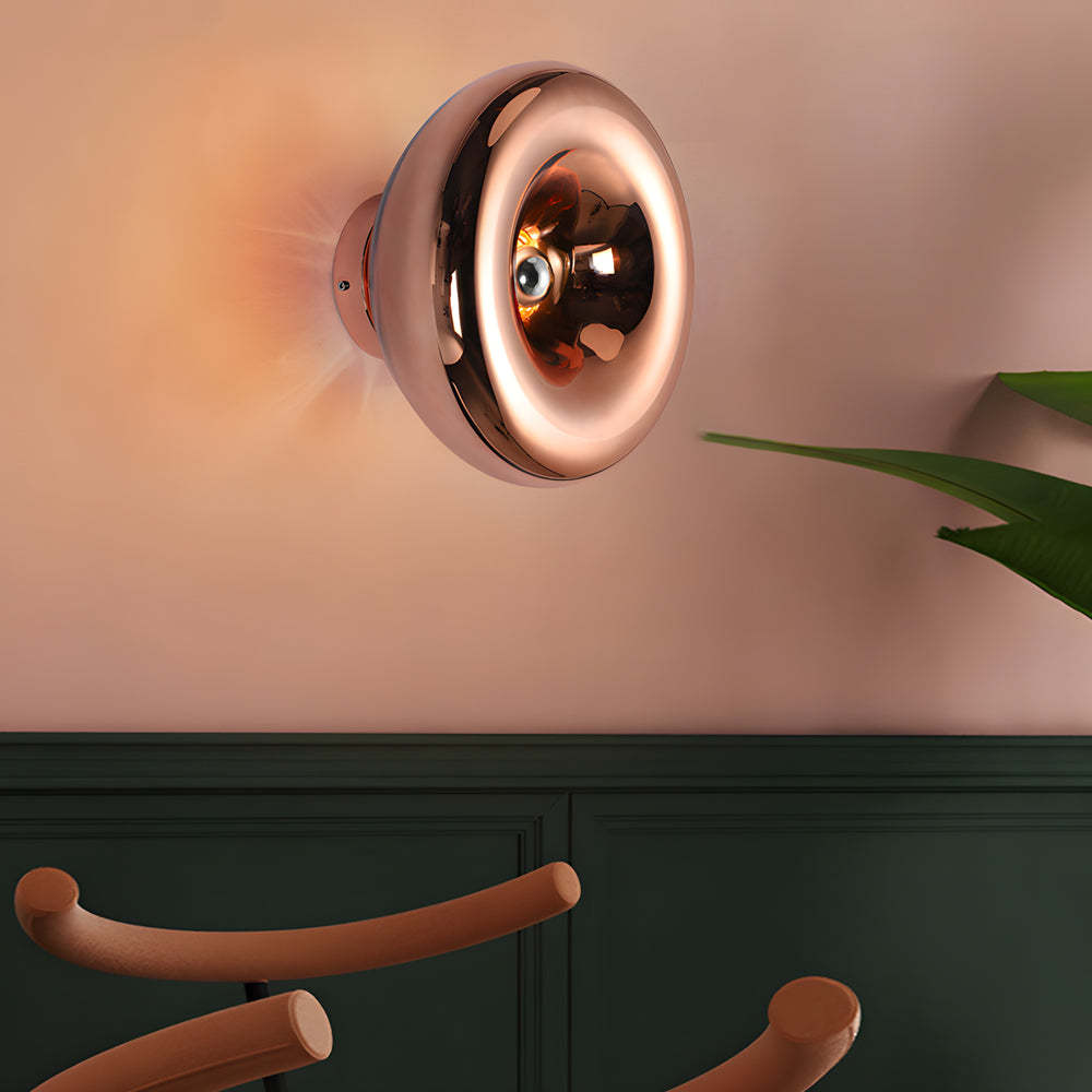 Round Glass Lava Art Modern Wall Light