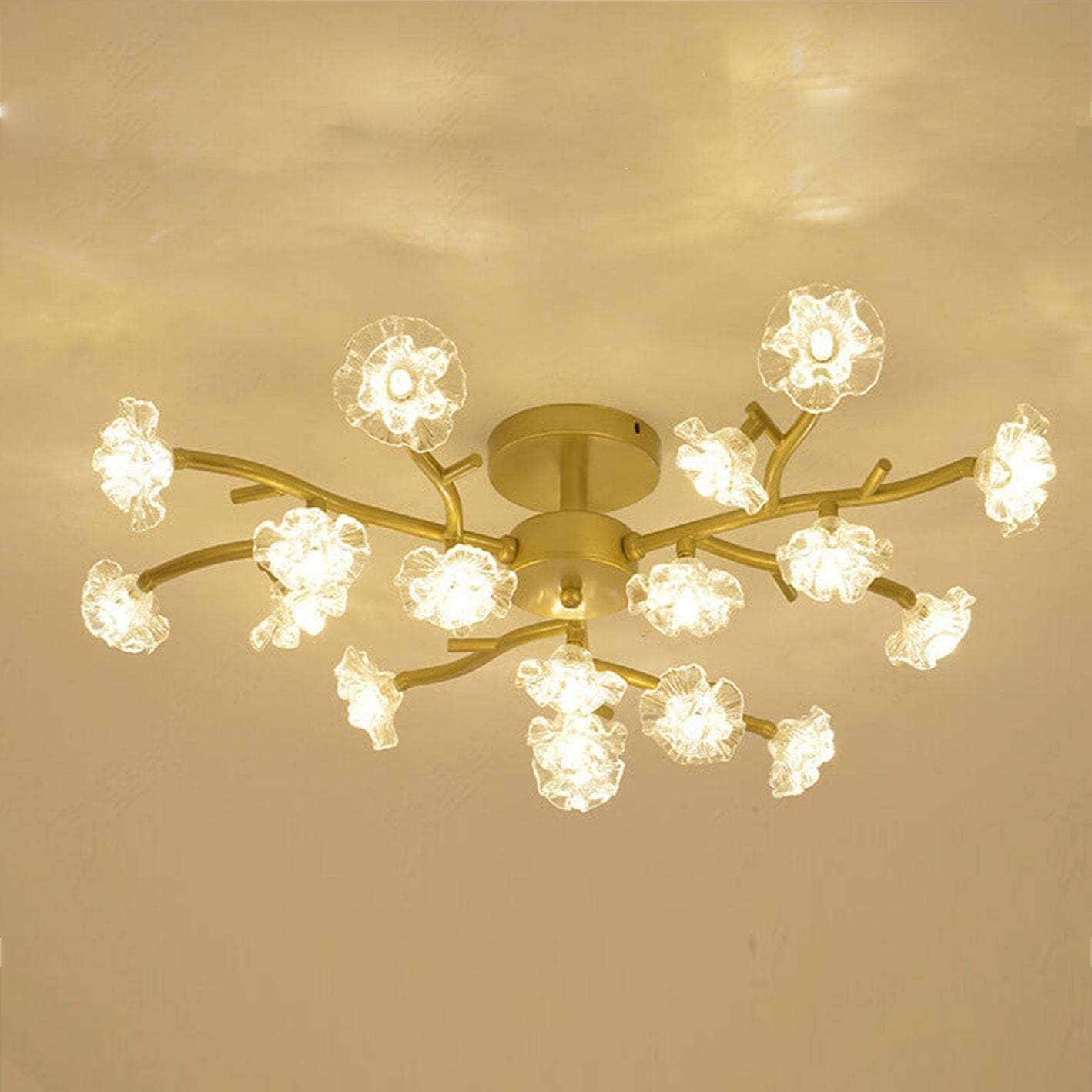 Nordic Plum Blossom Branch LED Ceiling Light