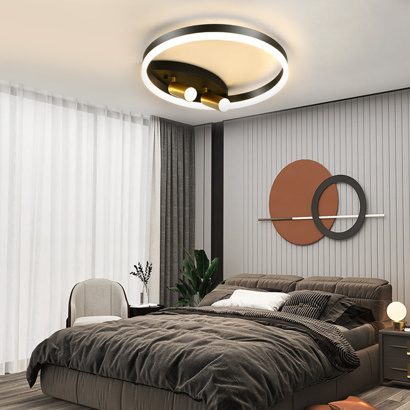 Round Dimmable LED Modern Ceiling Light with Spotlights