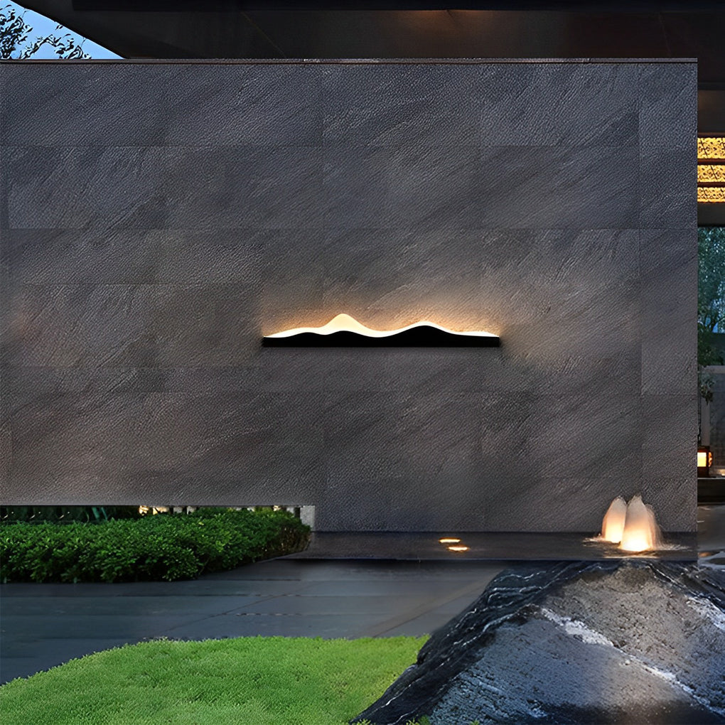Mountain Scenery Creative Waterproof LED Modern Outdoor Wall Lights-Lighom
