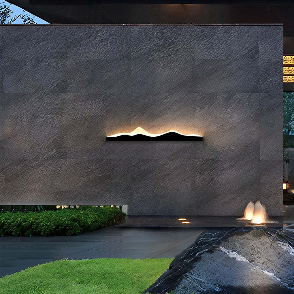 Mountain Scenery Creative Waterproof LED Modern Outdoor Wall Lights-Lighom