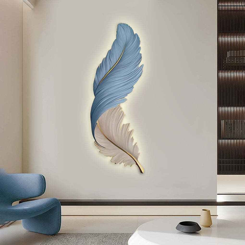 Luxury Creative Feathers USB DC5V Remote Control LED Modern Wall Lights-Lighom
