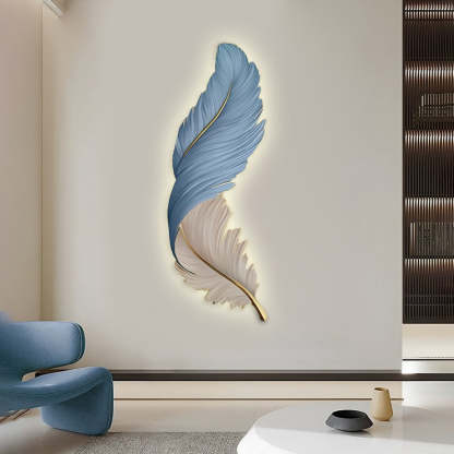 Luxury Creative Feathers USB DC5V Remote Control LED Modern Wall Lights-Lighom