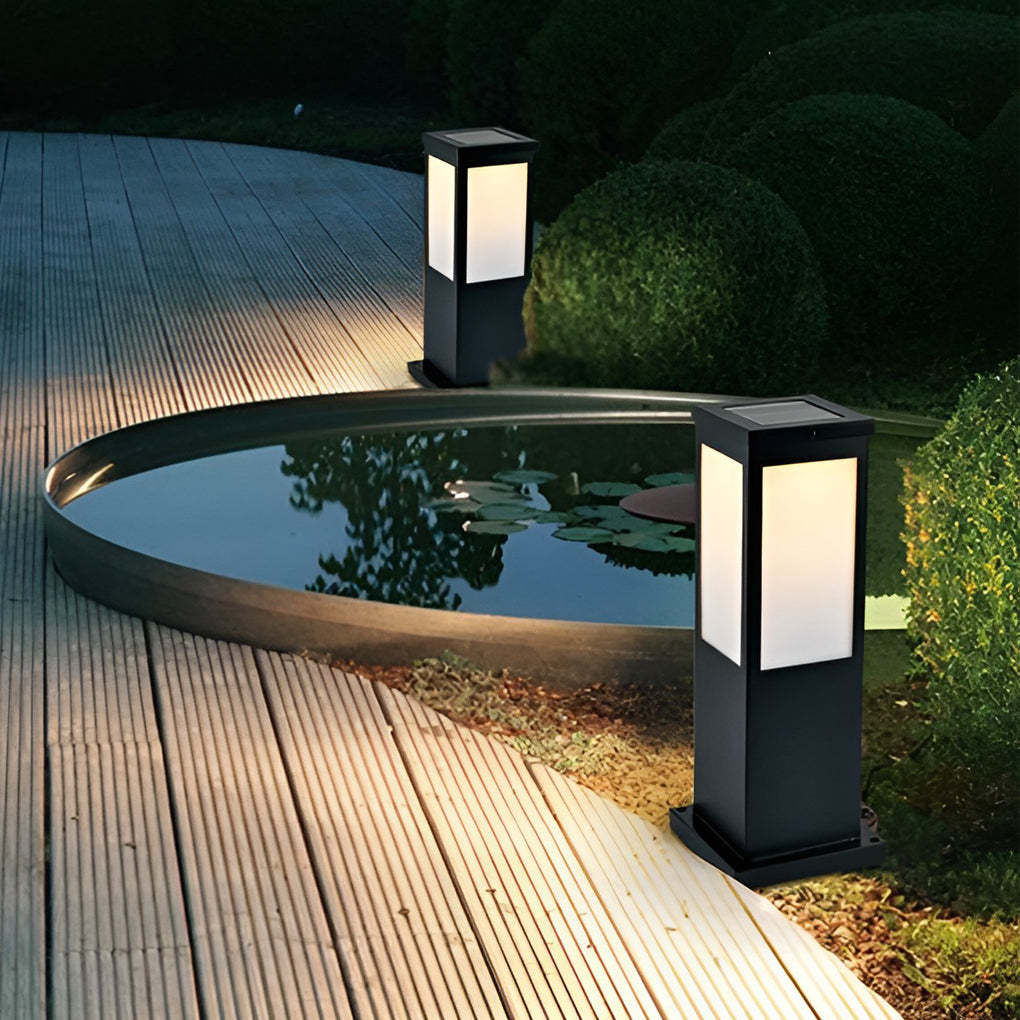 Remote-Controlled Industrial Solar Path Lights Waterproof & Square Outdoor Lighting-Lighom