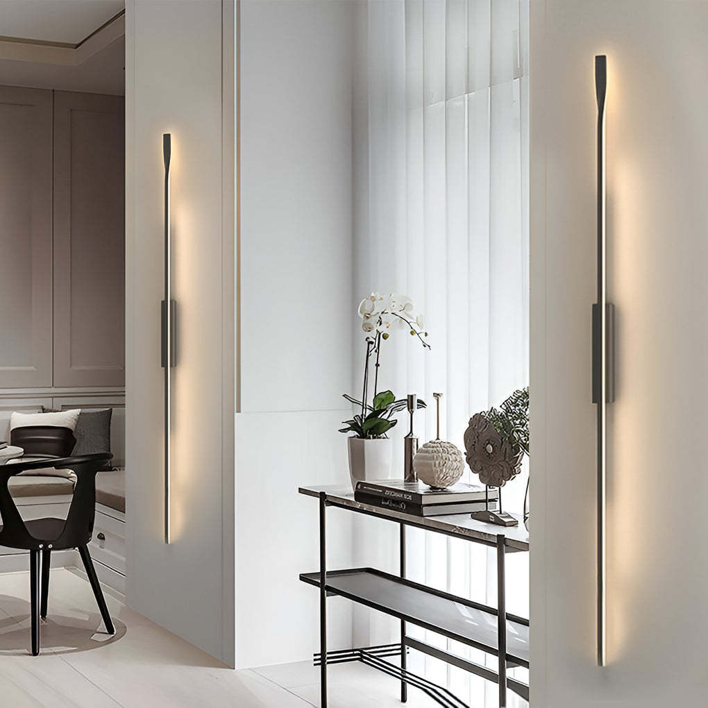Creative Linear Strip LED Black Nordic Wall Lamp Wall Sconce Lighting-Lighom