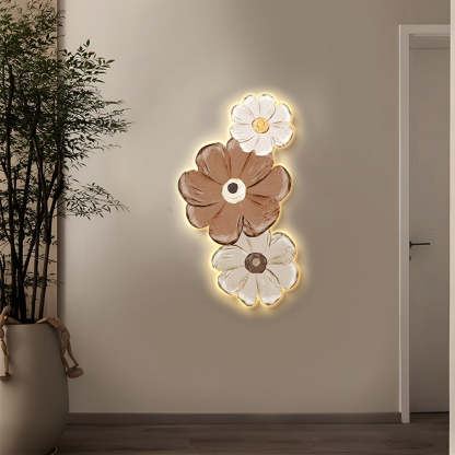 Lighom modern ins home wood wall sconces in glass — 22.4" W x 39.4" H