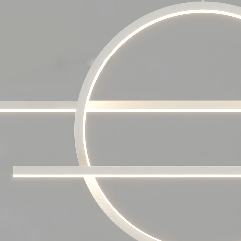 39.4" Dimmable Ring Linear Island Chandelier