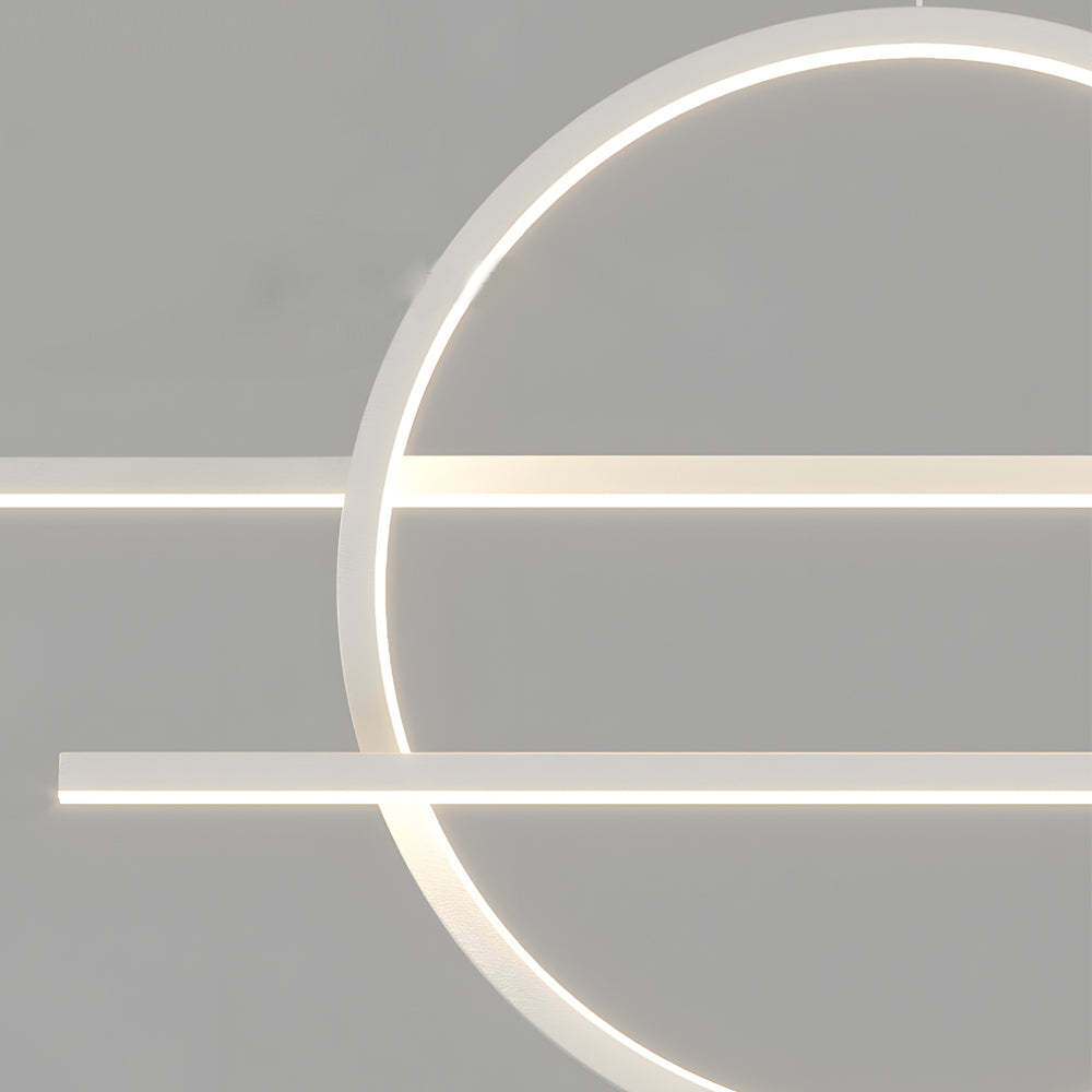 39.4" Dimmable Ring Linear Island Chandelier