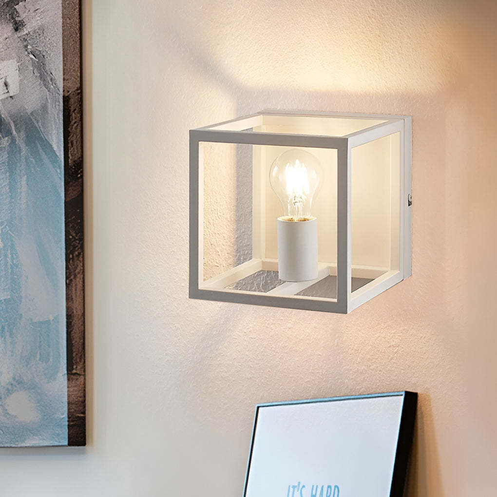 Square Frame Decorative Modern Wall Sconce Lighting Wall Light Fixture-Lighom
